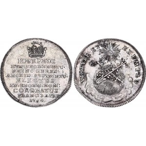 Austria Silver Token The Coronation of Holy Roman Emperor  1764