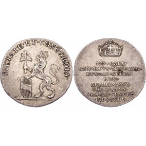 Austria Silver Token Coronation of Bohemian King in Prague 1791