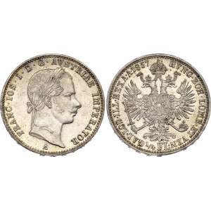 Austria 1/4 Florin 1857 A