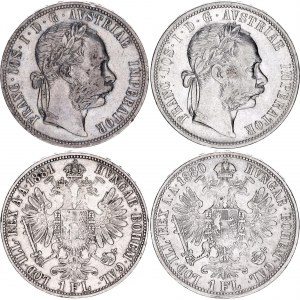 Austria 2 x 1 Florin 1880 - 1881