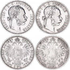 Austria 2 x 1 Florin 1887 - 1889