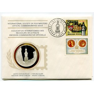 Hungary Sterling Silver Proof Medal 700th Anniversary of Sopron 1977 Medallic First Day Cover