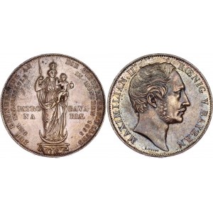 German States Bavaria 2 Gulden 1855