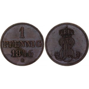German States Hannover 1 Pfennig 1846 B
