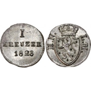 German States Nassau 1 Kreuzer 1823