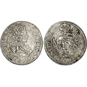 German States Silesia 3 Kreuzer 1710 FN