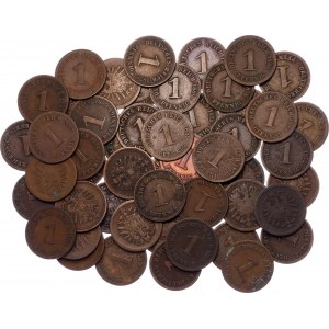 Germany - Empire 50 x 1 Pfennig 1873 -1889