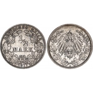 Germany - Empire 1/2 Mark 1917 A
