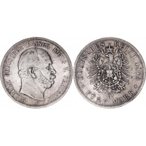 Germany - Empire Prussia 5 Mark 1876 B