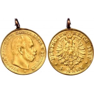 Germany - Empire Prussia 5 Mark 1877 A Pendant