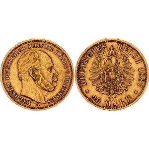 Germany - Empire Prussia 20 Mark 1887 A