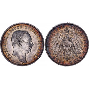 Germany - Empire Saxony-Albertine 3 Mark 1911 E