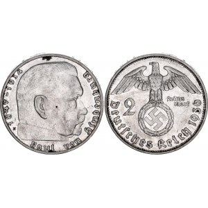 Germany - Third Reich 2 Reichsmark 1936 E Key Date