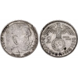 Germany - Third Reich 2 Reichsmark 1938 E