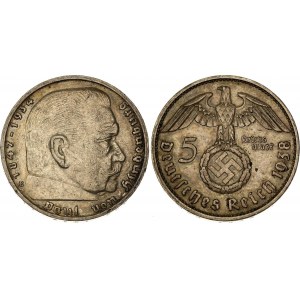 Germany - Third Reich 5 Reichsmark 1938 E