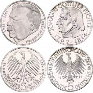 Germany - FRG 2 x 5 Deutsche Mark 1964 - 1975 J