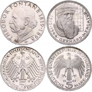 Germany - FRG 2 x 5 Deutsche Mark 1969 G & F