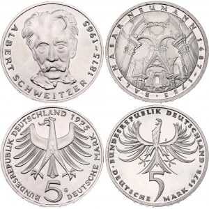 Germany - FRG 2 x 5 Deutsche Mark 1975 - 1978 G & F