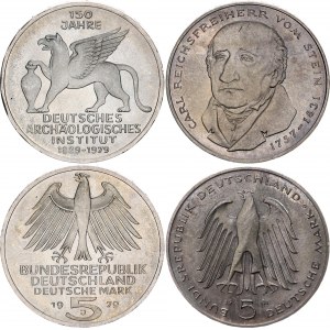 Germany - FRG 2 x 5 Deutsche Mark 1979 - 1981 J & G