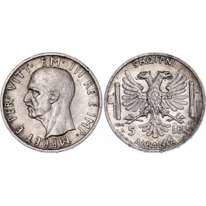 Albania 5 Lek 1939 R