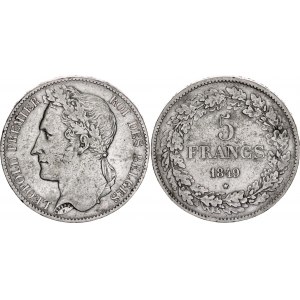 Belgium 5 Francs 1849