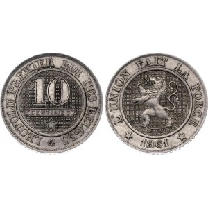 Belgium 10 Centimes 1861