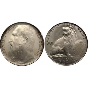 Belgium 2 Franc 1901 Restrike