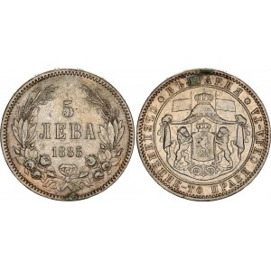 Bulgaria 5 Leva 1885