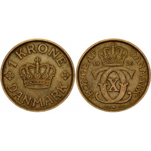 Denmark 1 Krone 1926 HCN GJ