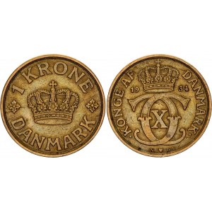 Denmark 1 Krone 1934 N GJ