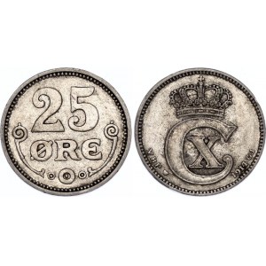 Denmark 25 Ore 1914 VBP GJ Key Date