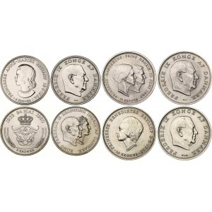 Denmark Set of 4 Coins 1960 - 1968