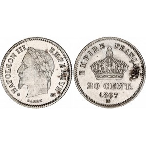 France 20 Centimes 1867 BB