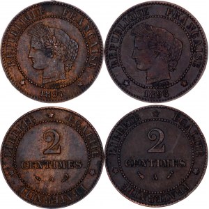France 2 x 2 Centimes 1896 - 1897 A