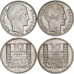 France 2 x 10 Francs 1934 - 1938