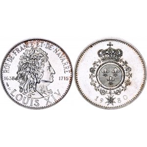 France Commemorative Silver Token Louis XIV 1980