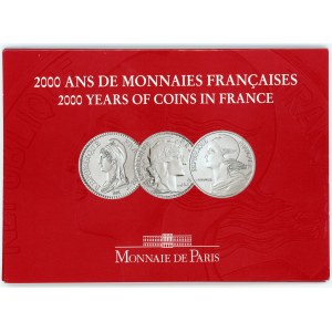 France Mint Set of 3 Coins 2000