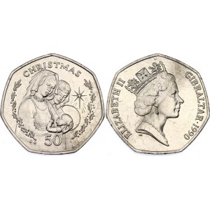 Gibraltar 50 Pence 1990 AA