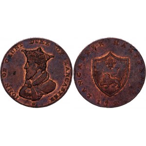 Great Britain Lancashire, Lancaster 1/2 Penny 1791 Token
