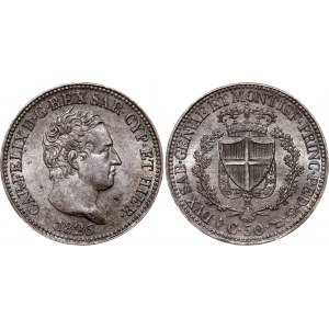 Italian States Sardinia 50 Centesimi 1826 L