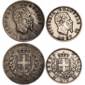 Italy 1 - 5 Lire 1863 - 1867