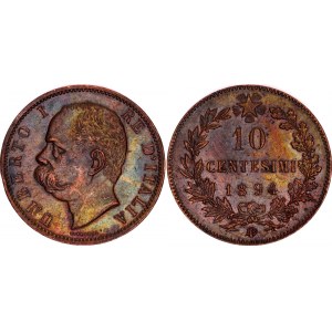 Italy 10 Centesimi 1894 BI