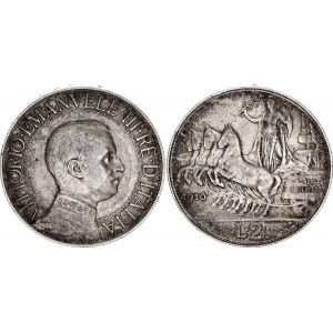 Italy 2 Lire 1910 R Rare