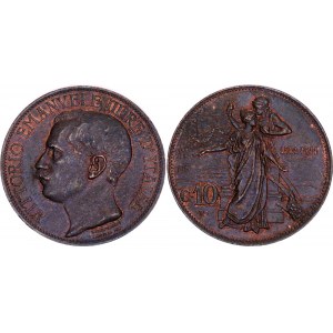 Italy 10 Centesimi 1911 R