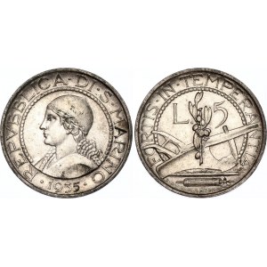 San Marino 5 Lire 1935 R