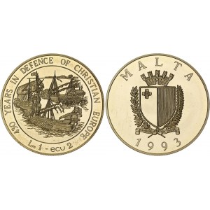 Malta 1 Lira / 2 Ecu 1993