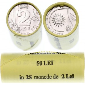 Moldavia 25 x 2 Lei 2018 Mint Roll