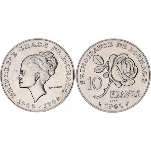 Monaco 10 Francs 1982 Essai