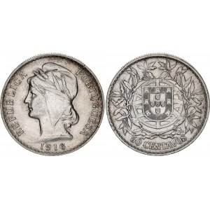 Portugal 50 Centavos 1916