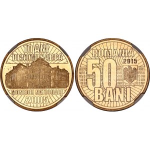 Romania 50 Bani 2015 NGC MS 66
